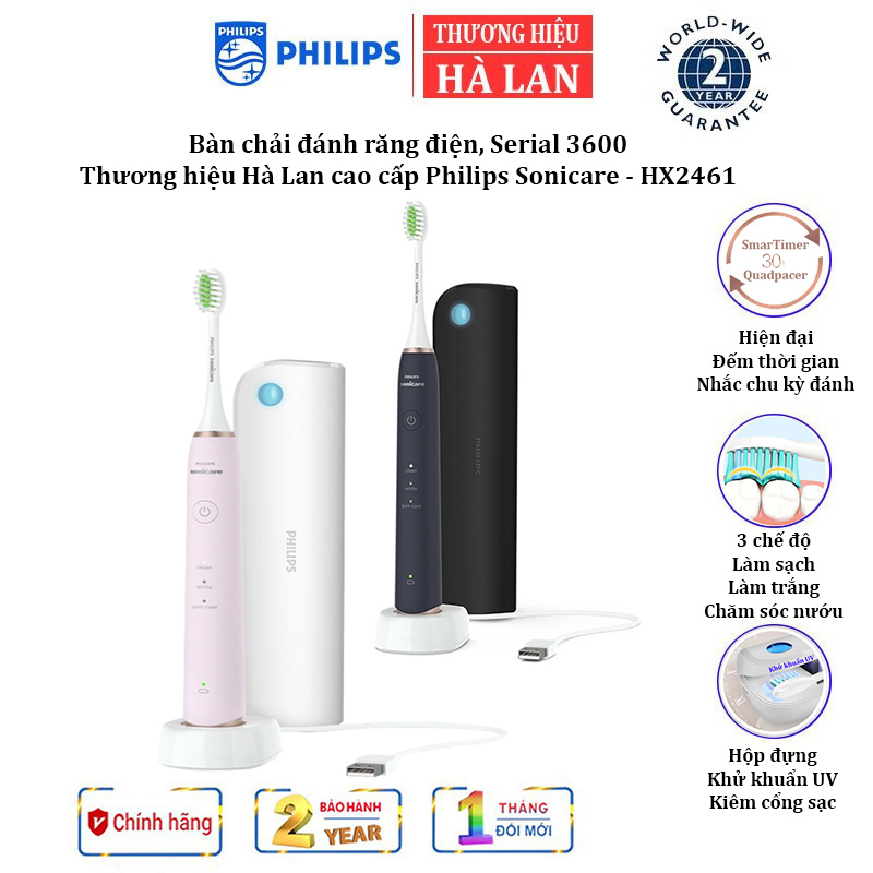 [2 years warranty] Philips Sonicare hx2461 serial 3600 electric toothbrush-imported