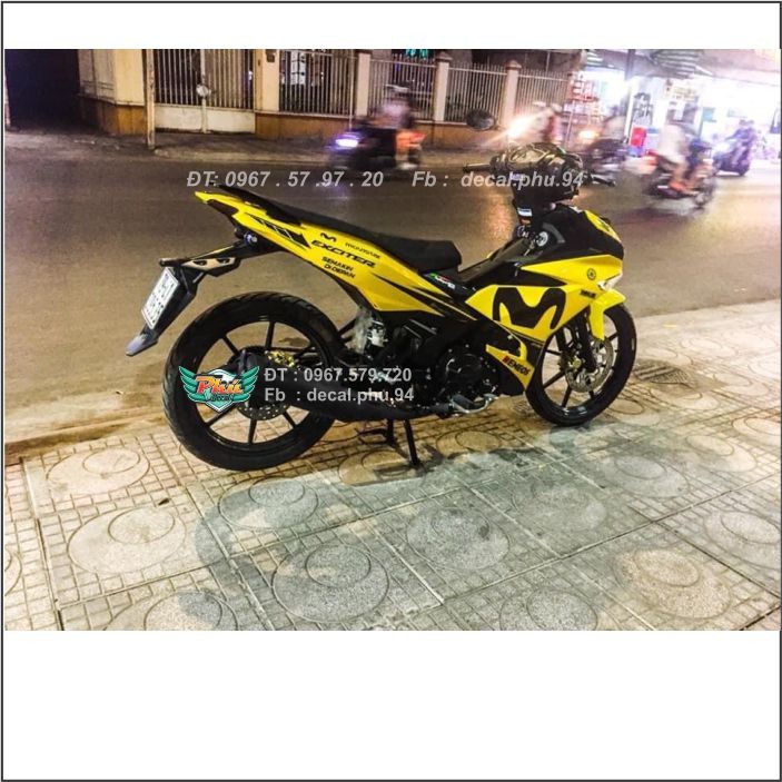 Tem rời Exciter 150 Movistar Vàng đen (H)