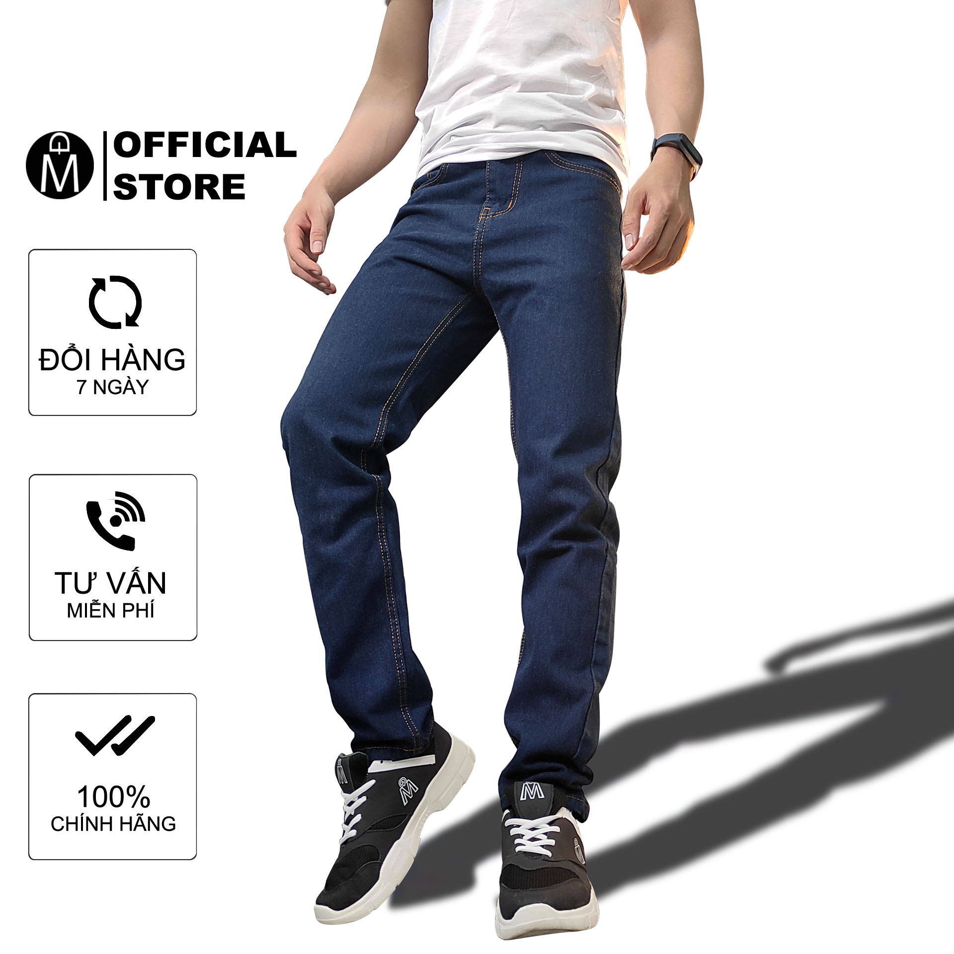 [HCM]Quần jean nam Muidoi Q61 (Xanh đen)
