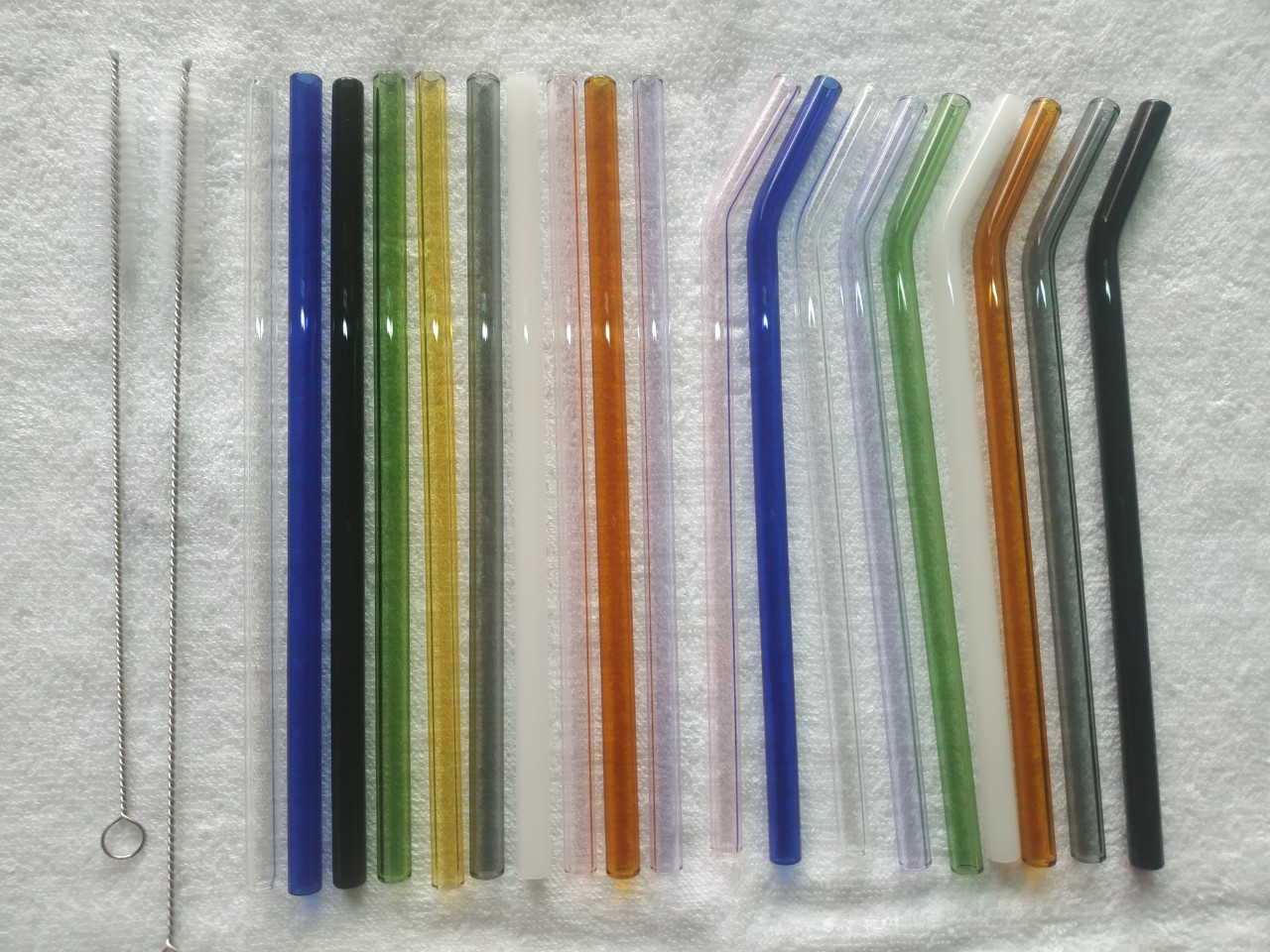Ống hút thủy tinh 25cm đủ màu đường kính 8mm dùng trong quán cafe,nhà hàng,dùng cá nhân thủy tinh borosilicat