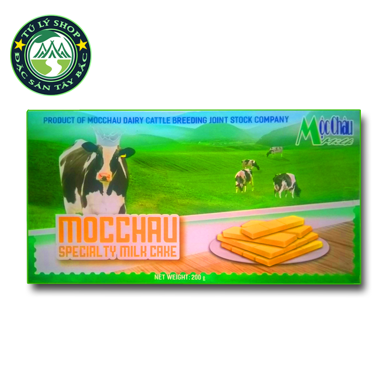 Bánh sữa xanh Mộc Châu 200g (hộp xanh vị nguyên bản)