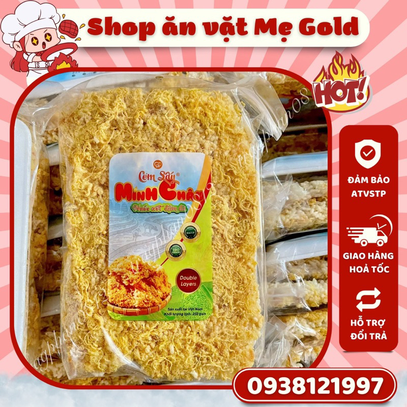 Cơm cháy chà bông Minh Châu, cơm sấy ruốc 2 tầng (khay 250g)