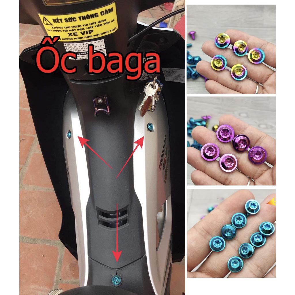 COMBO 3 ỐC GR5 TITAN GẮN BAGA SIRIUS WAVE, RSX, BLADE, WINNER