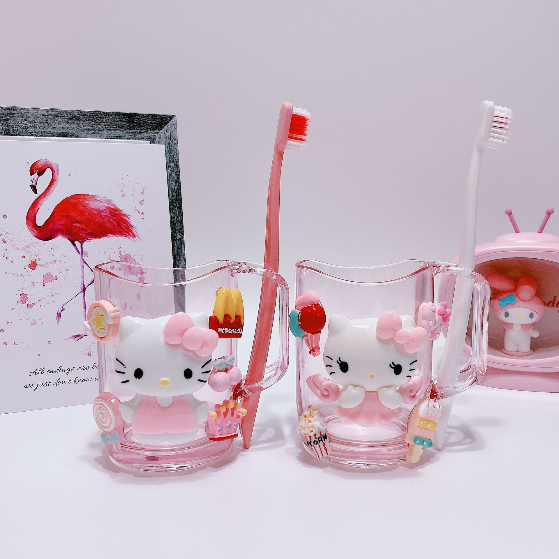 Ly Uống Nước/ Ly Đánh Răng cho Bé Kitty Doraemon Mickey Minnie