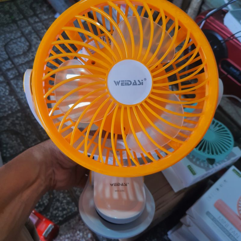 Quạt Sạc Kẹp WEIDASI WD-225