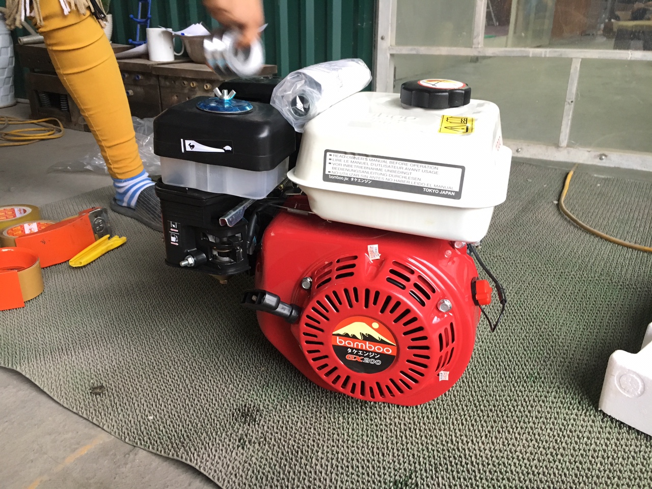 Máy Nổ – Động Cơ Xăng Bamboo 6.5HP GX200L Trục Lệch Giảm Tốc