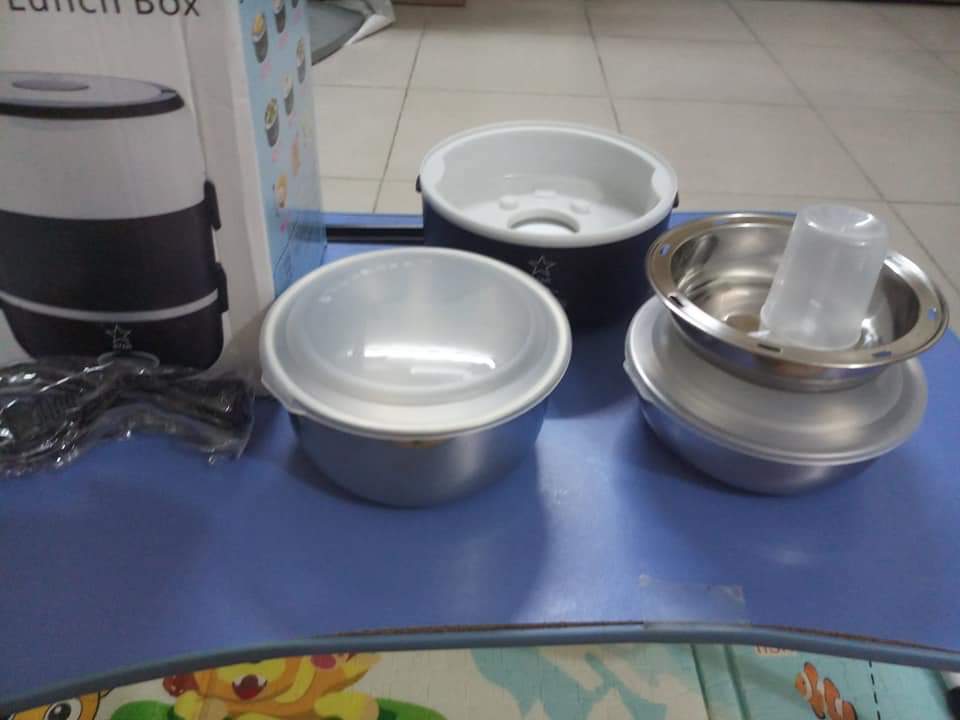 HỘP CƠM CẮM ĐIỆN INOX 3 TẦNG ĐA NĂNG
