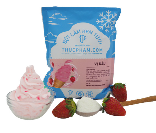 Bột Làm Kem Tươi ThucPham.com vị Dâu - ăn là mê!