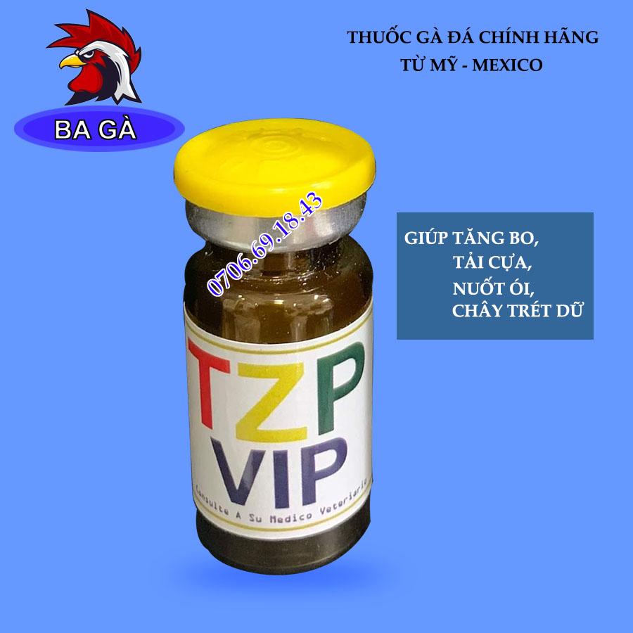Thuốc gà đá TZP Giúp gà tăng bo, tải cựa nuốt ói - Loại chích