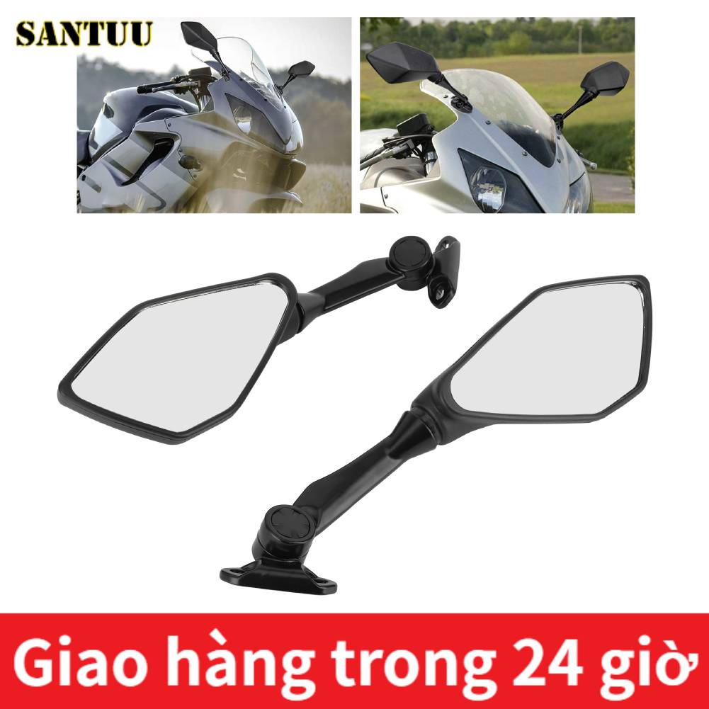 Pair Motorcycle Rearview Mirrors with Mounting Accessory Fit for Honda CBR900 CBR919 CBR929 CBR954