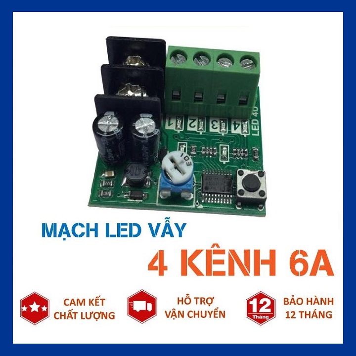 Mạch led vậy 4 kênh, 6A điều khiển biển led vẫy