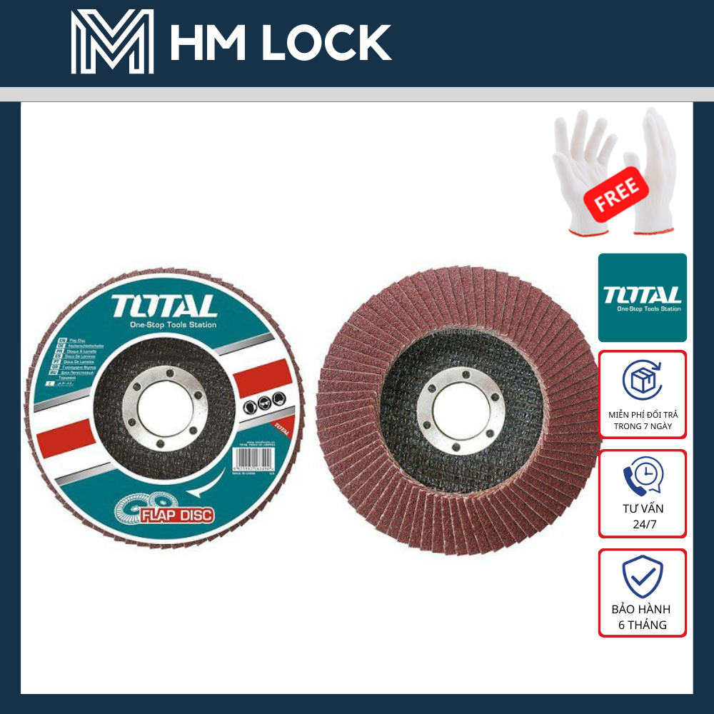 Nhám xếp p40, p60, p80 total 115mm - hàng chính hãng - hm lock
