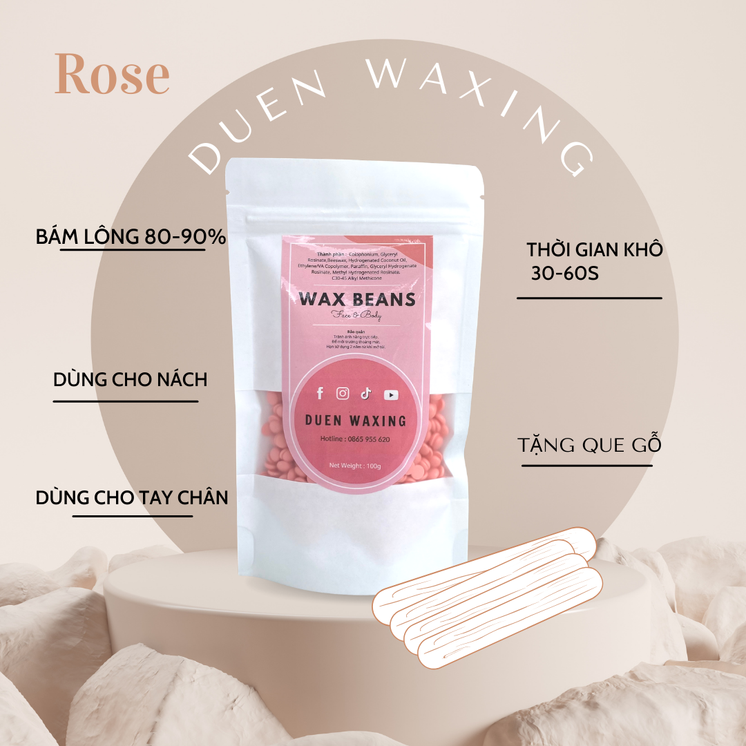 SÁP WAX LÔNG NHẬP KHẨU WAX BEANS (tặng kèm que wax)