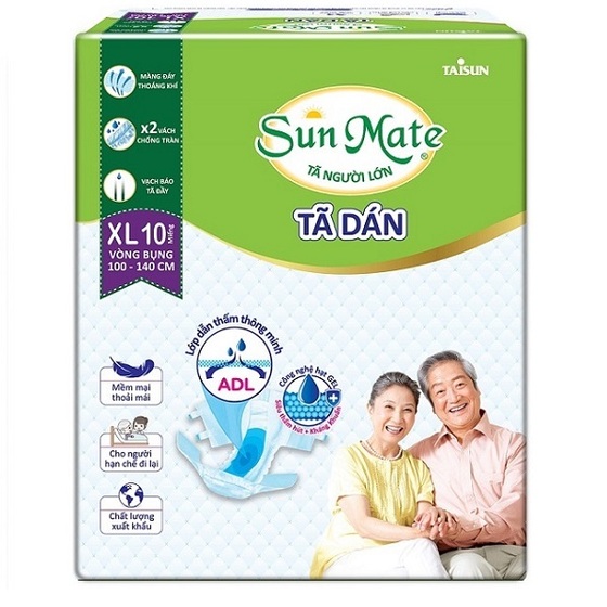Tã dán người lớn Sunmate XL10
