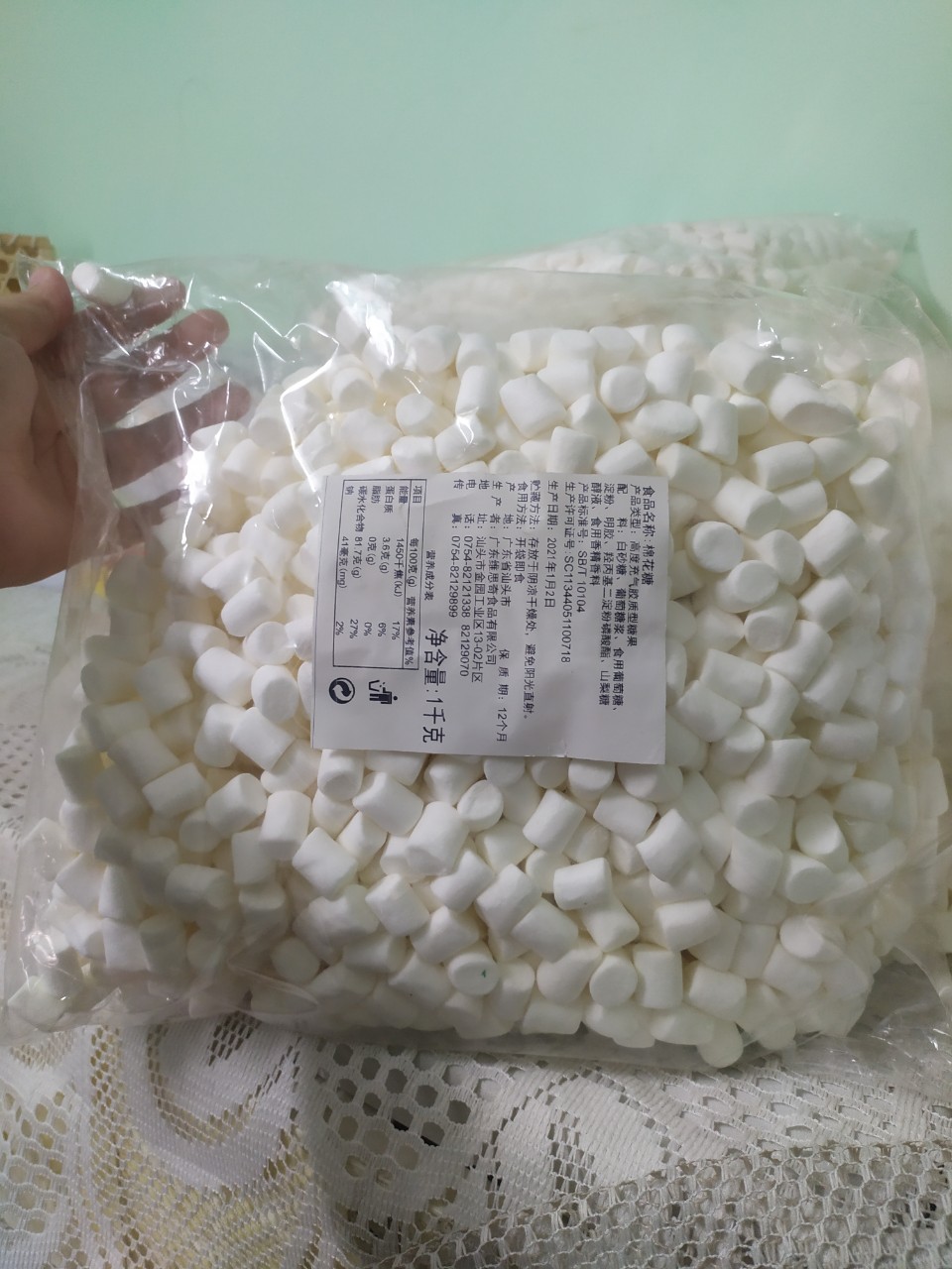 [HCM]Kẹo marshmallow trắng làm nougat 250gr