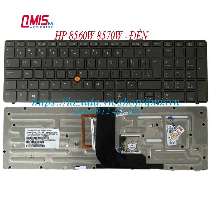 Bàn phím laptop hp elitebook 8560w 8570w – 8560w