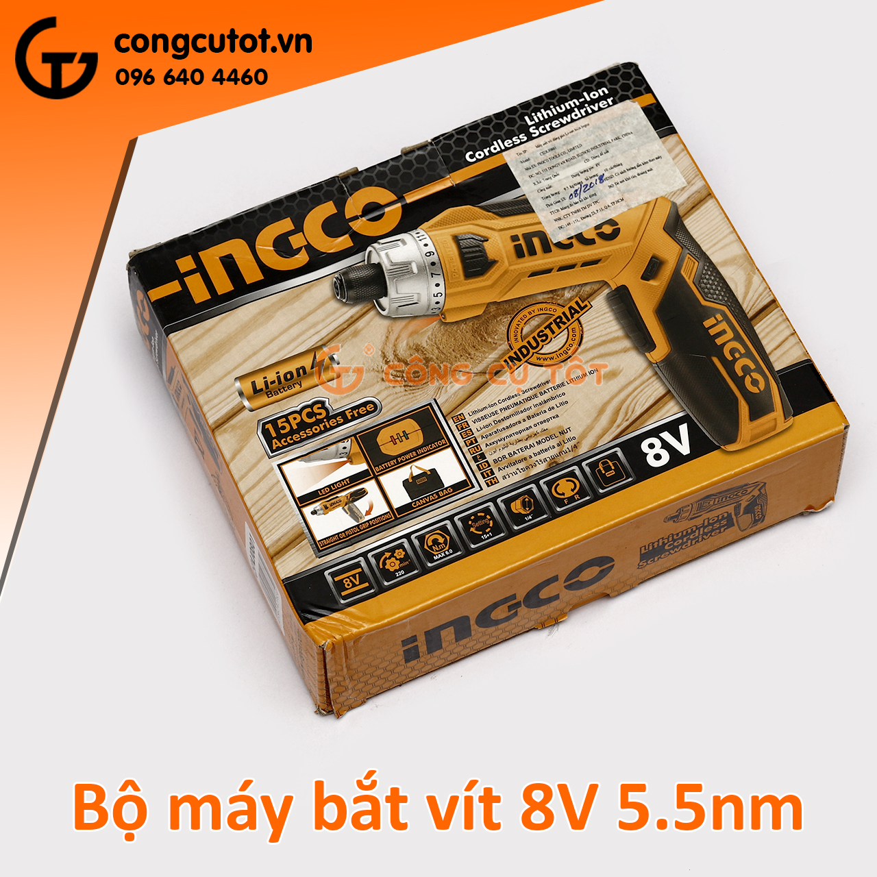 Máy siết vít dùng pin INGCO CSDLI0801 5.5Nm