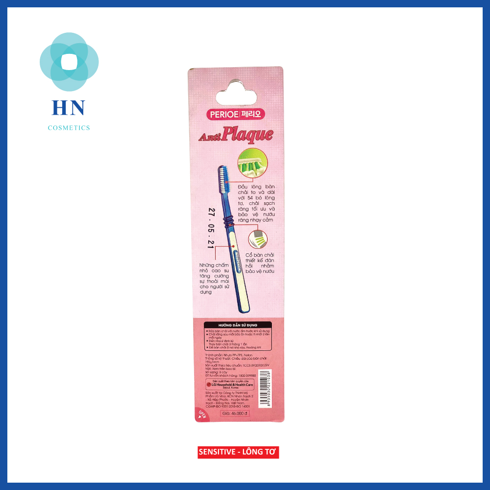 [MUA 2 TẶNG 1] Bàn chải đánh răng Perioe Anti Plaque Hàn Quốc