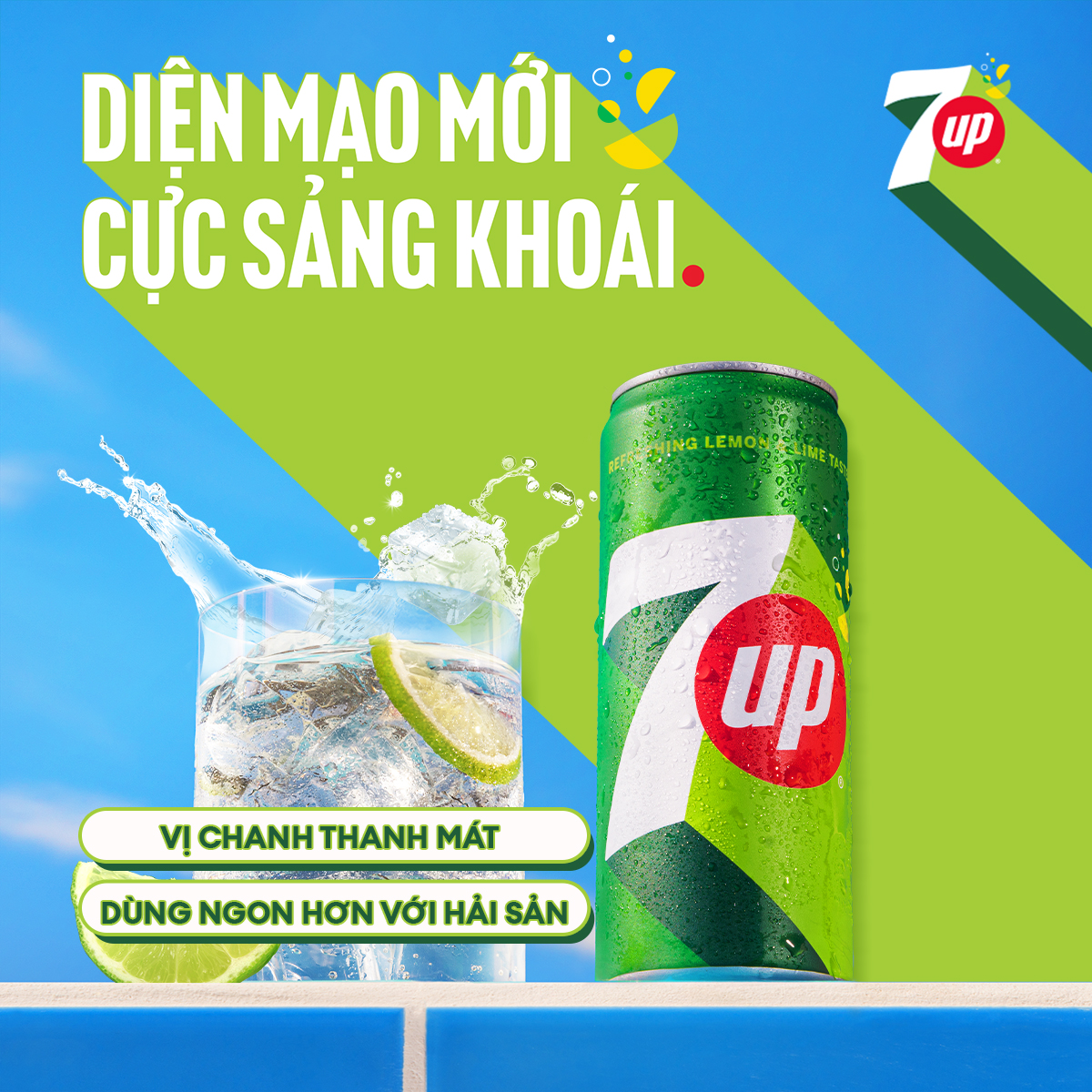 [Sale 25.10-Vc 12%] Box of 24 Cans of 7up Carbonated Soft Drink (235Ml/Can)