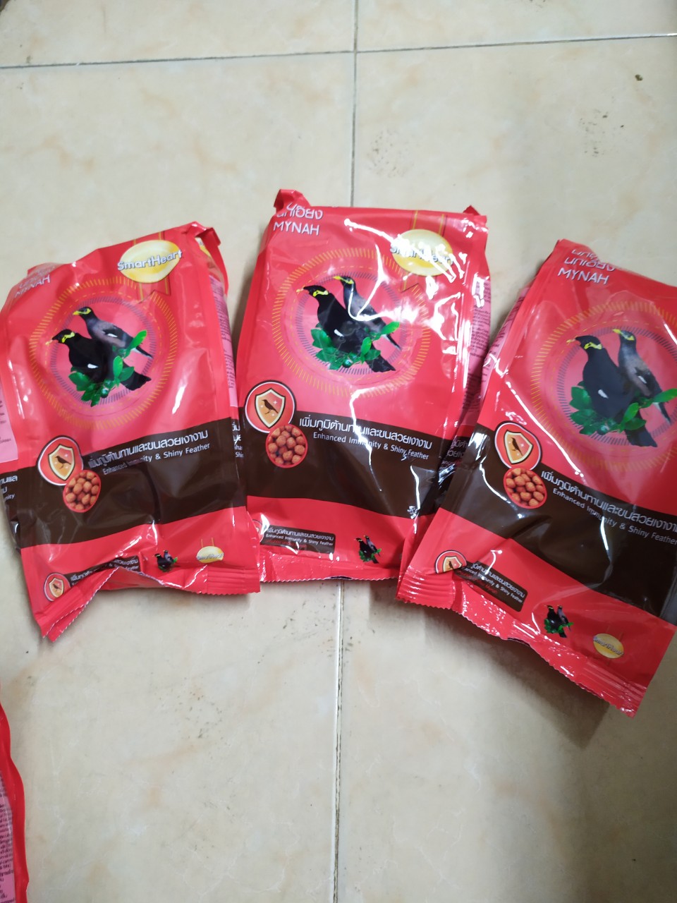 [HCM]Set 3 bịch Cám Ớt SmartHeart 400g - Thức Ăn Cho Chim Nhồng Sáo Cưỡng Két