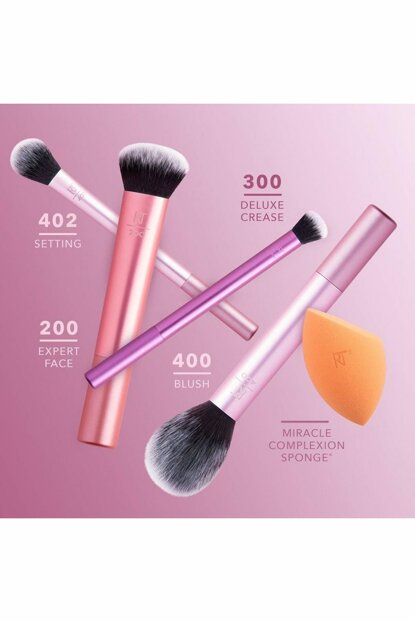 [HCM]Bộ Cọ Kèm Mút Trang Điểm Real Techniques Everyday Essentials