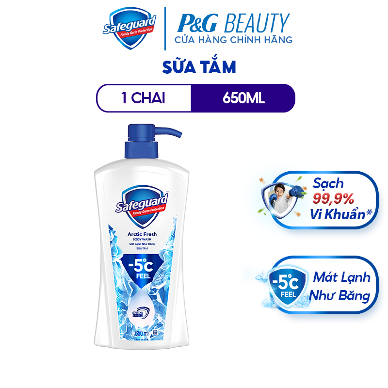 Sữa Tắm SAFEGUARD Chai 650ml/720ml Nhiều Mùi Hương Diệt Vi Khuẩn