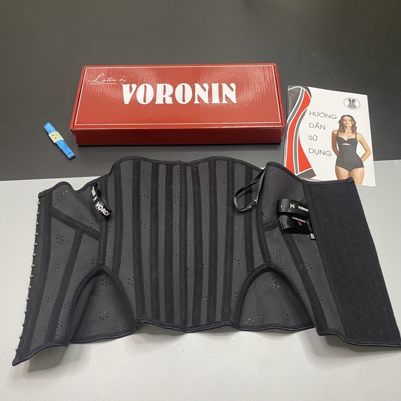 [ Combo Tặng nối + lót liner] Đai Latex BIẾN NHIỆT Voronin Cao Cấp ( mẫu mới)