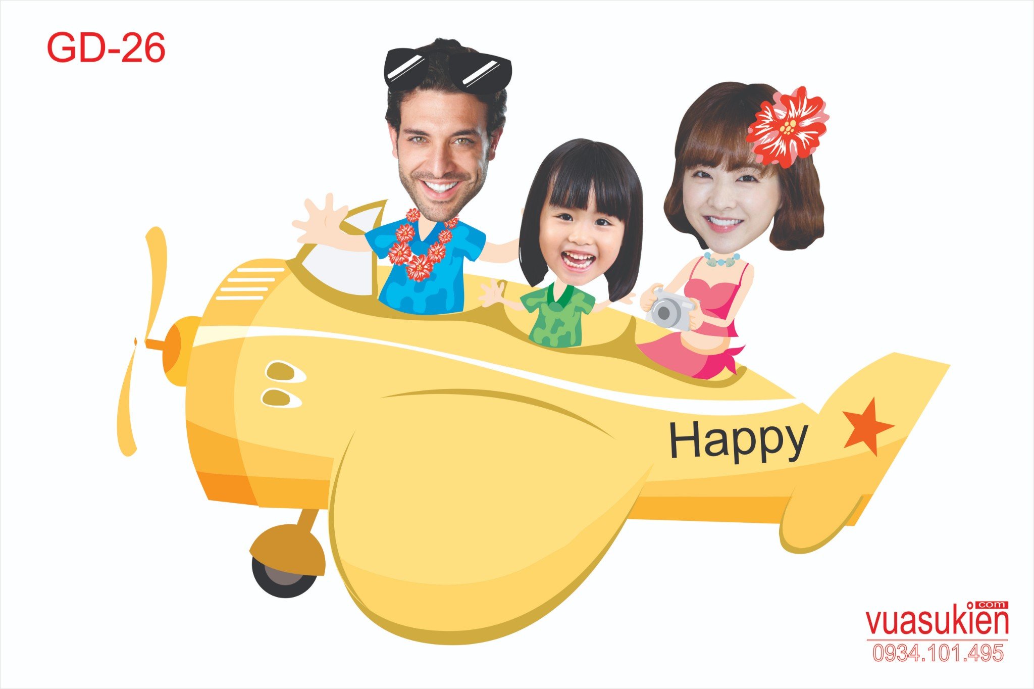 Chibi gia đình- chibi trang trí sinh nhật