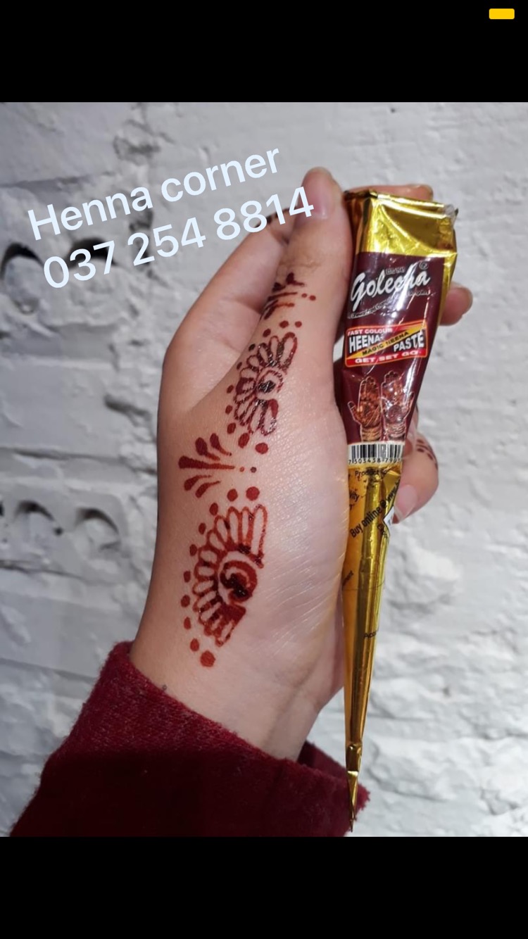 Mực Vẽ (Mực Xăm) Ấn Độ Henna Tattoo - Màu nâu đỏ (Tặng khuôn vẽ ngẫu nhiên)