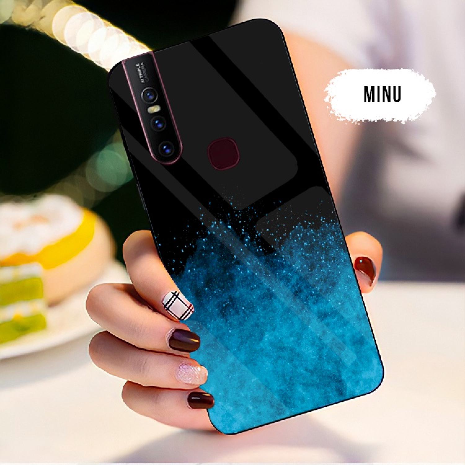 Ốp lưng vivo v15, v15 pro mặt kính cường lực cao cấp, sáng bóng, chất lượng