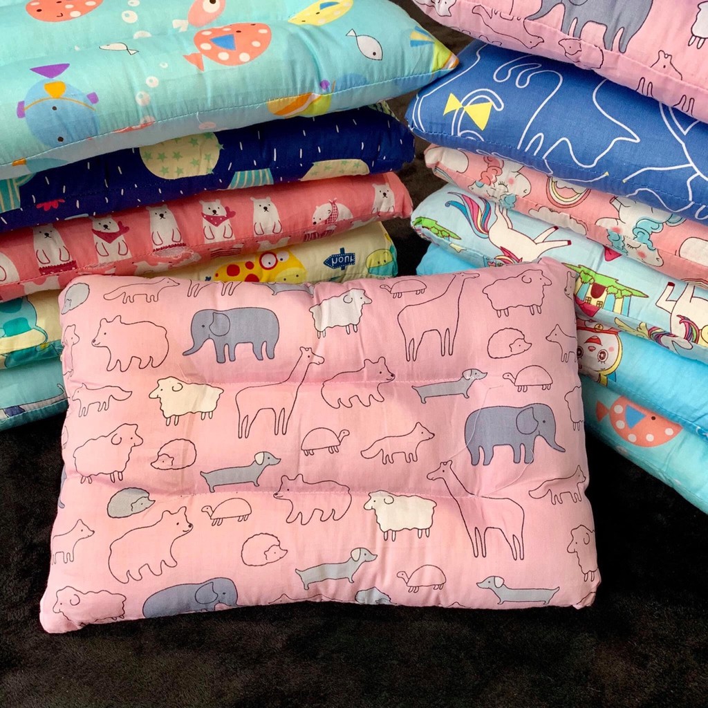 GỐI BÔNG MÁT XA ĐẦU chống mỏi 3 rãnh CHO BÉ