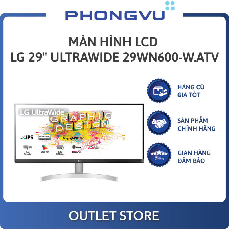 Bảng giá Màn hình LCD LG 29 Ultrawide 29WN600-W.ATV - Màn hình cũ Phong Vũ