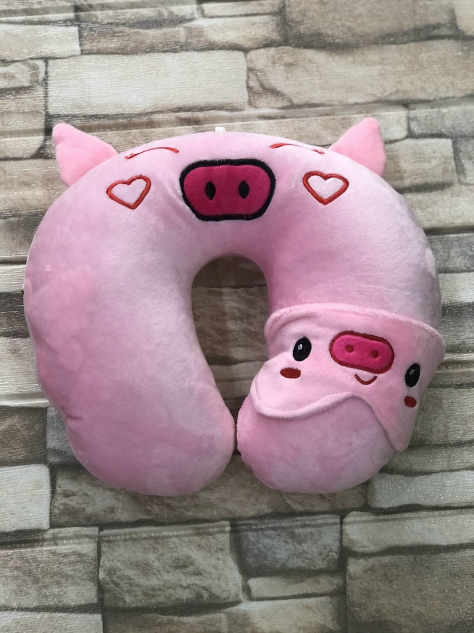 Gối kê cổ GẤU POOH + bịt mắt siêu cute dễ thương