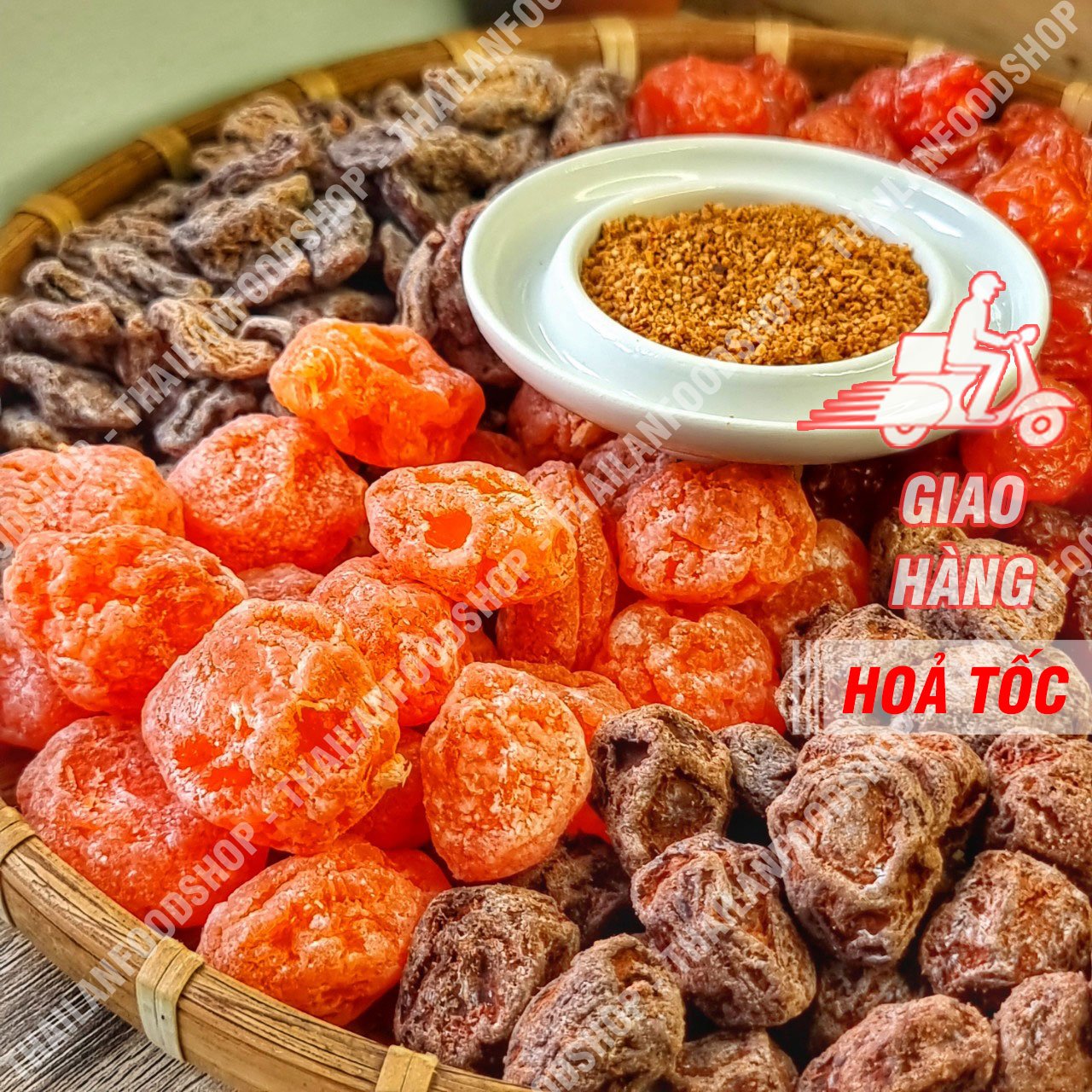 Xí Muội (Ô Mai) Mix 5 Vị (Đào Chẻ, Mận Cơm, XM Mơ, XM Oliu, XM Thái) Lon 500Gr