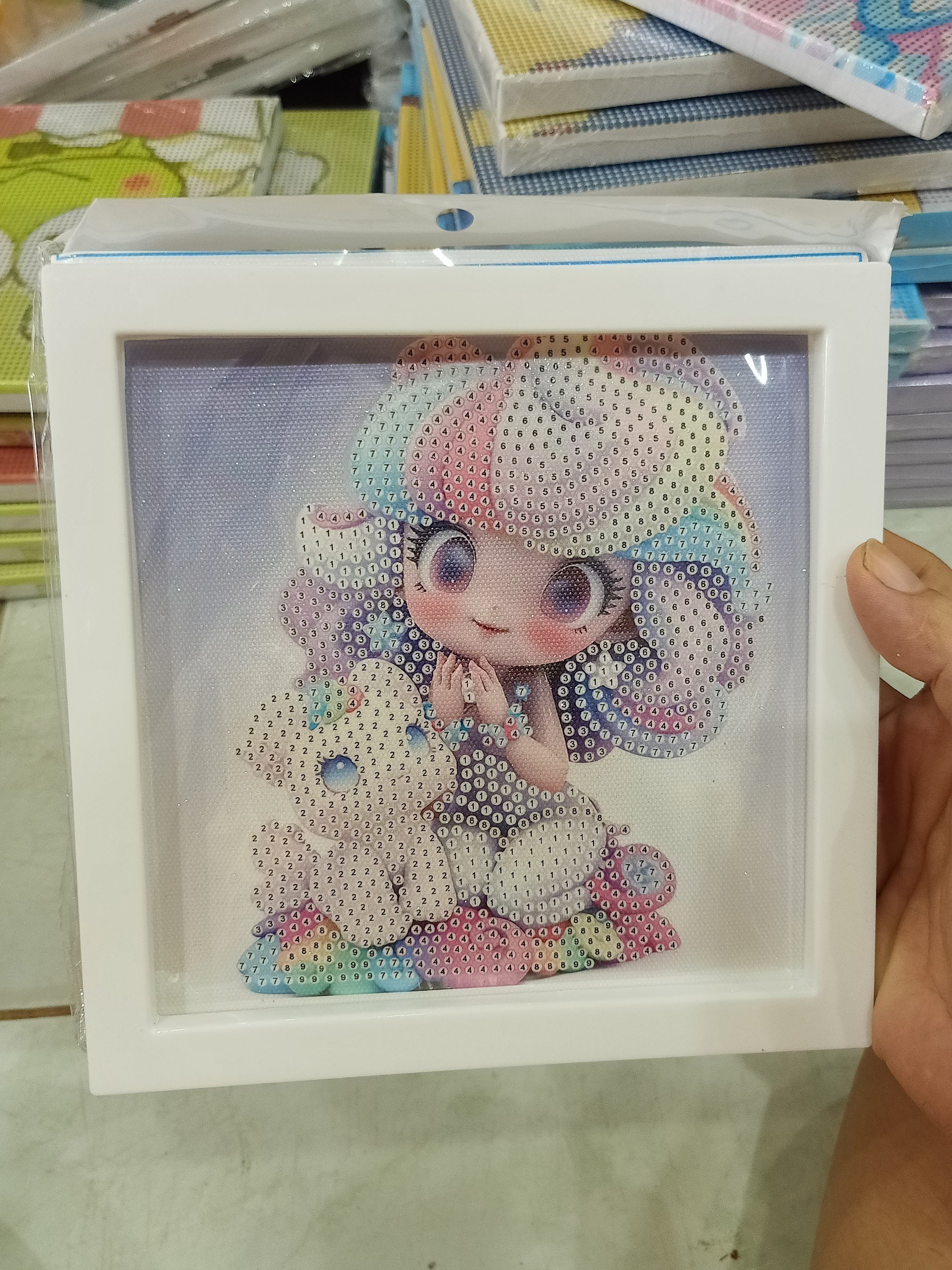 Tranh Đính Đá mini (ĐÁ ABC CAO CẤP). Kích Thước: 20x20
