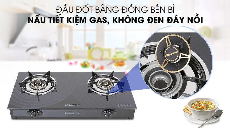 Bếp gas đôi Kangaroo KG519M