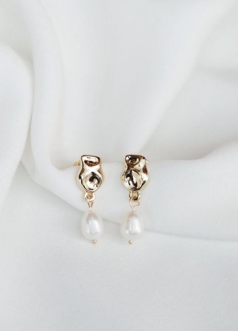 Bông tai treo hạt pearl
