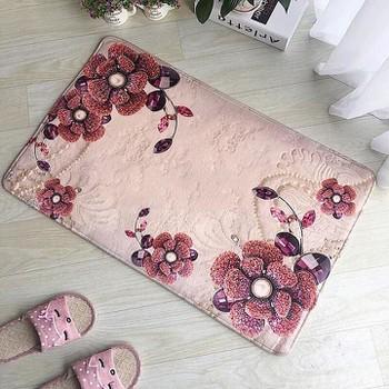 Bộ 5 thảm hoa lau chùi chân cao cấp ( giao màu ngẫu nhiên )