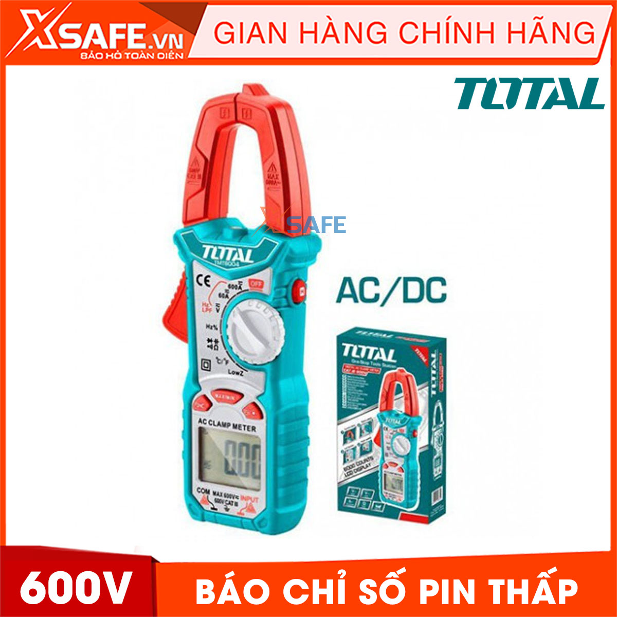 Nippers measure DC/AC total TMT46004 has the function of alarm when low battery indicator. Nippers measuring AC Total have high applicability in trades repair power, there are designs compact convenient for preservation-product genuine xsafe