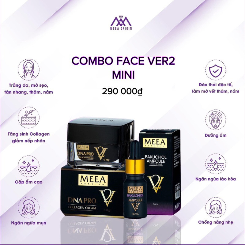 Kem Face Collagen Cá Hồi V2 Meea Và Tinh Chất Mini