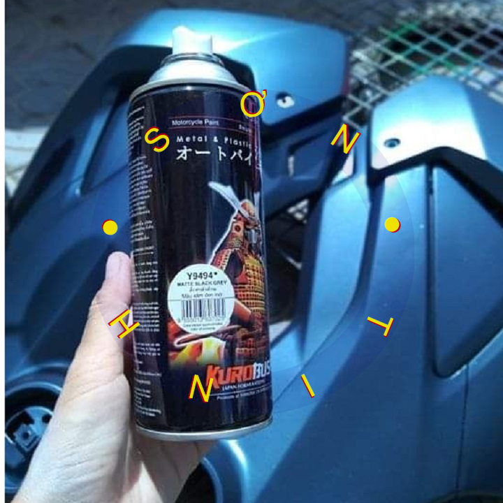 Sơn samurai màu xám xanh nhám mờ y9494