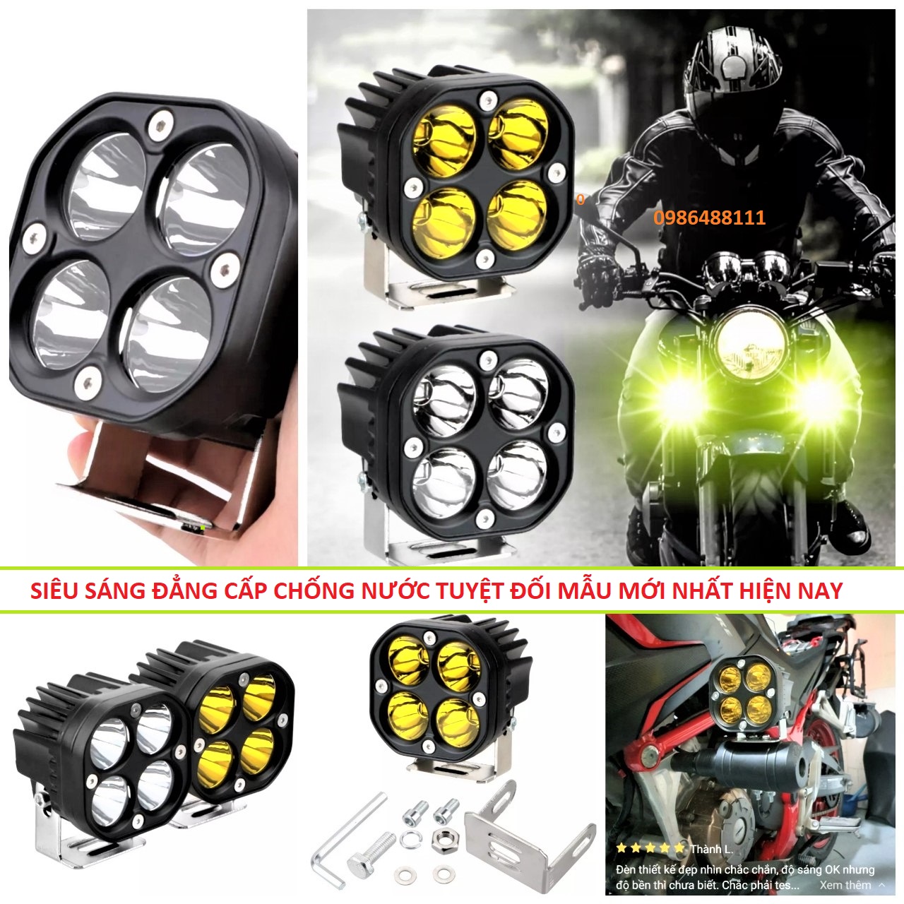 SIÊU SÁNG ĐÈN L4X ZTUN MẪU MỚI CHỐNG NƯỚC DÀNH CHO KHÁCH VÍP LẮP CÁC LOẠI XE , DEN TRO SANG XE MAY Ô TÔ L4X Z LOẠI XỊN SIÊU BỀN, PHỤ TÙNG XE MÁY , PHỤ KIỆN TRANG  TRÍ XE MÁY
