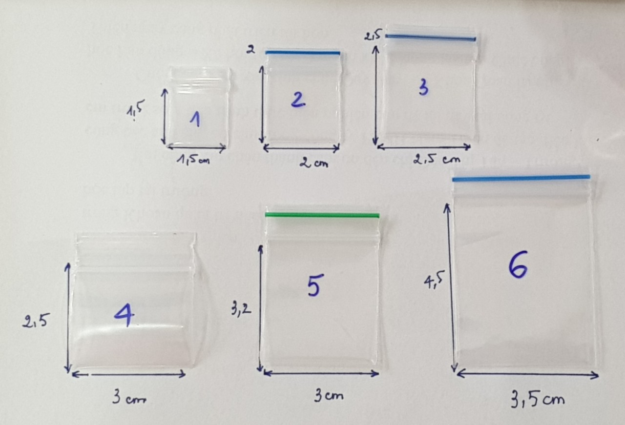 [HCM]túi zip mini số 2 (2x2cm ) 35k - 1 bịch - 100c