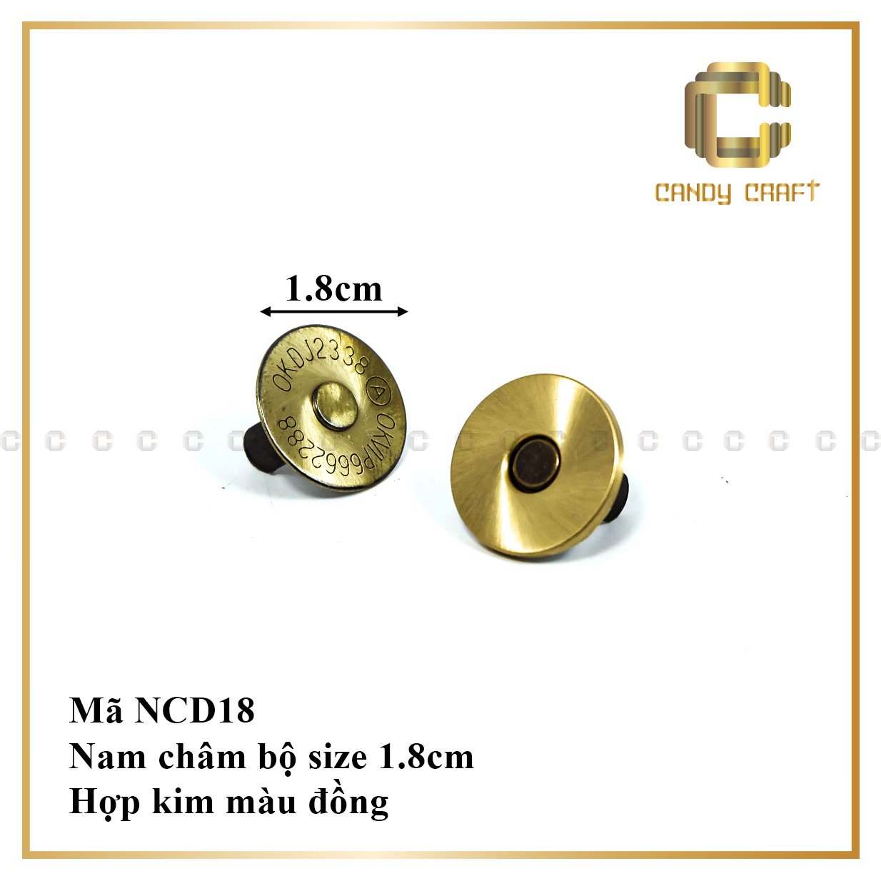 NAM CHÂM BỘ 1.4 - 1.8CM - phụ kiện làm túi xách