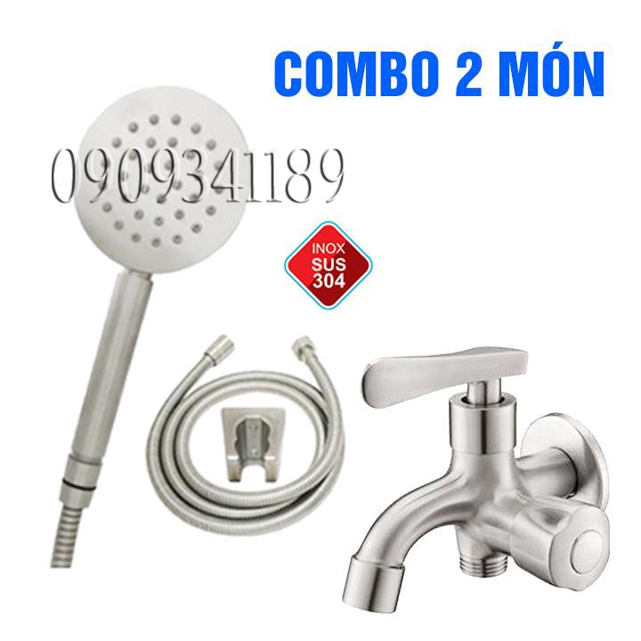 Bộ củ sen lạnh inox 304,tay sen inox 304, bền đẹp habali
