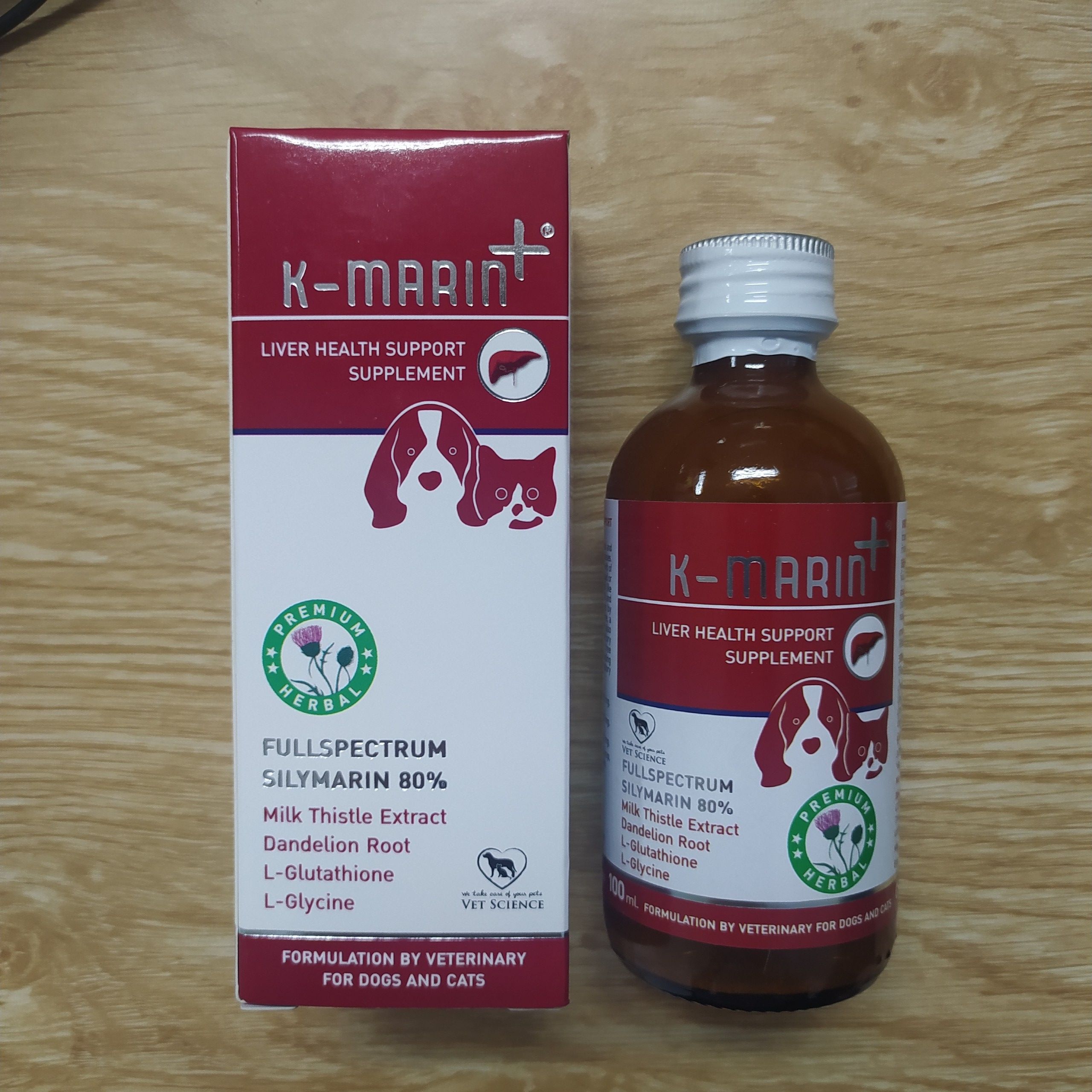 [HCM]K-MARIN DUNG DỊCH BỔ GAN DÀNH CHO CHÓ MÈO 100ml