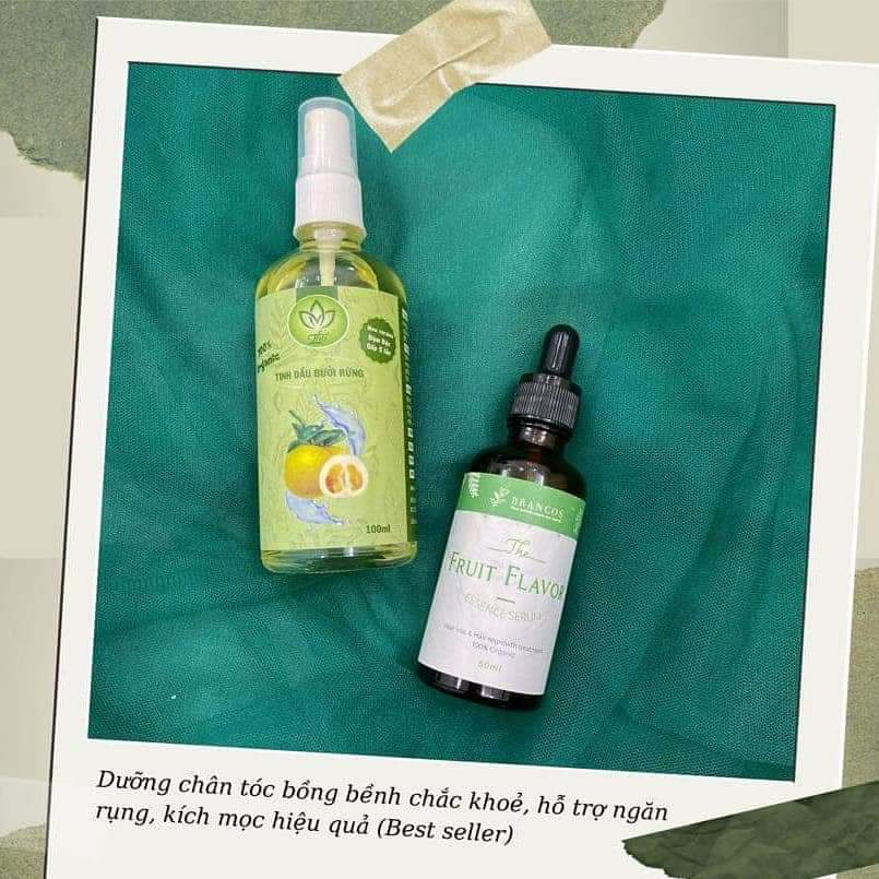 COMBO SERUM DƯỠNG TÓC BRANCOS + TINH DẦU BƯỞI