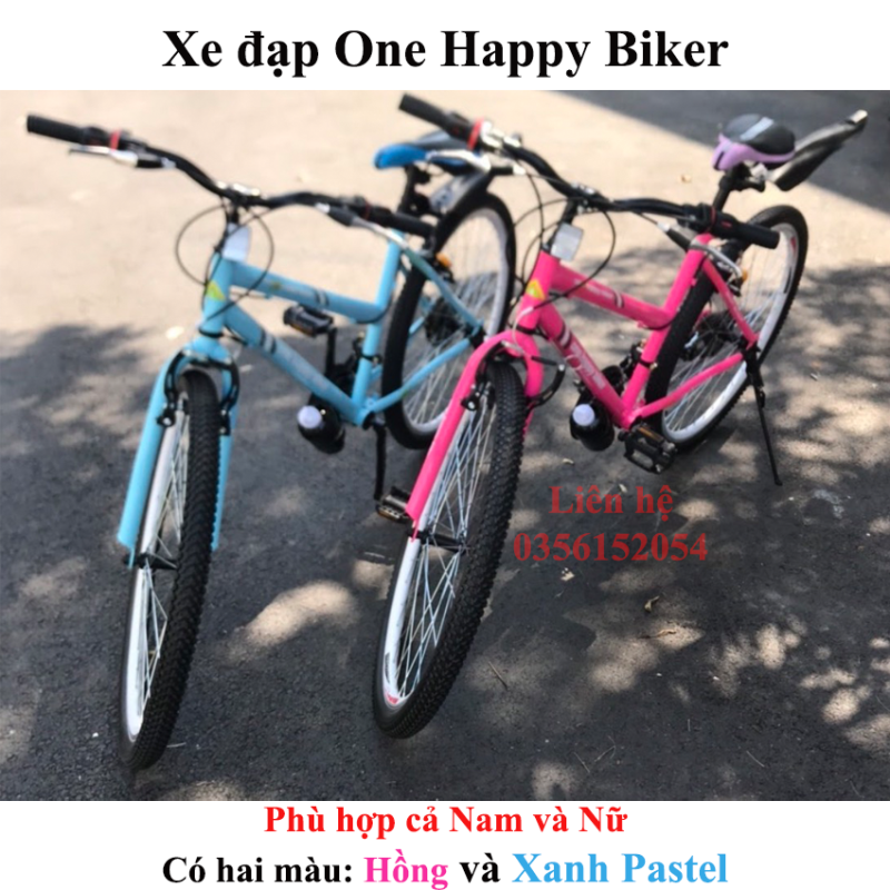 Mua Xe đạp thể thao đường phố ONE HAPPY BIKER màu Hồng và Xanh Pastel - DOHANGNHAMEI