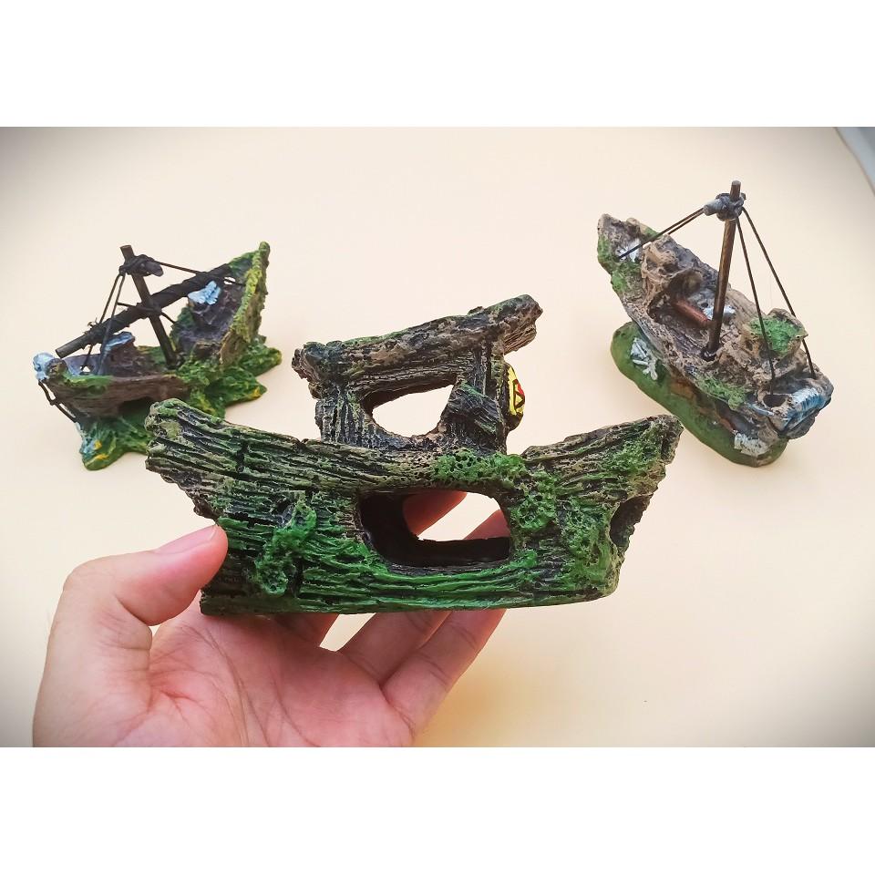 Mô hình tàu đắm trang trí bể cá cảnh, tạo cảnh quan cho hồ cá