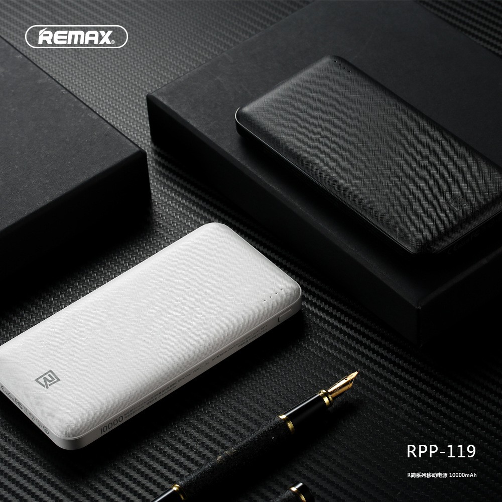 Sạc dự phòng Remax RPP-119 10.000mAh - 2 cổng input Type-C và microUSB